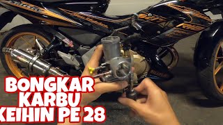 UKURAN PILOT JET MAIN JET KARBU PE 28 DI SATRIA FU STANDAR PORTING