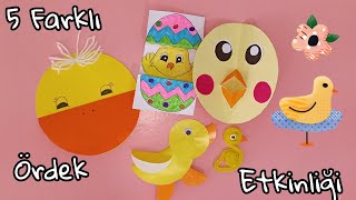 Ördek Etkinliği| Kağıttan Ördek| 5 Farklı Kolay Ördek Yapımı| Paper Duck| Okul Öncesi Etkinlikler 🌟