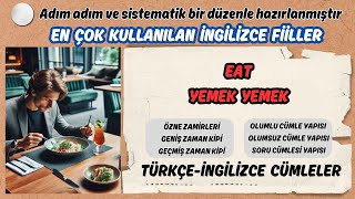 TÜM ÖZNE ZAMİRLERİYLE İNGİLİZCE FİİL ÇALIŞMASI | yemek yemek