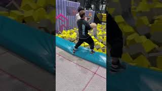 Watch This Teen Jump Around A🥱🥱Fun Park Trampoline For The First Time