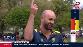 Nathan Lyon - Longest Kick!