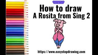 How to draw Rosita | easystepdrawing | #easystepdrawing