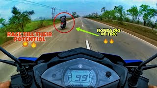 HONDA DIO VS YAMAHA RAY ZR 🔥| TOP END RACE| RACE TILL THEIR POTENTIAL | DRAG RACE