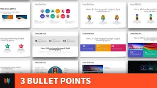 3-Step Process / Bullet Points PowerPoint Templates