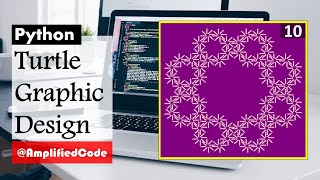 10. Stick Flowers Circle| Turtle Graphic Design Project Code | Python Programming