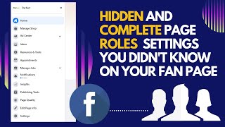 How To Add Admin To Facebook Page And Configure Other Page Role Settings |  Ad Facebook Page Roles