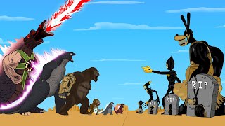 GODZILLA ATOMIC BREATH vs Evolution of DARK REVIVAL TEAM: Size Comparison / ANIMATION