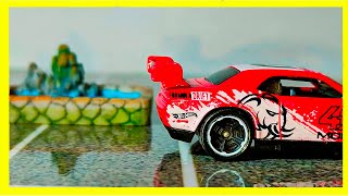 Hot Wheels Stop-Motion | Drift around Fountains