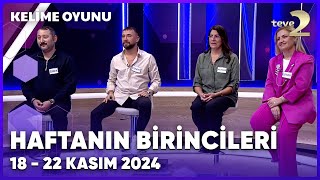 Kelime Oyunu 18 - 22 Kasım Haftası Birincileri | Özel Kolaj