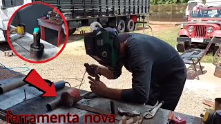 fabriquei uma ferramenta para montar um cubo do caminão 💫🔨