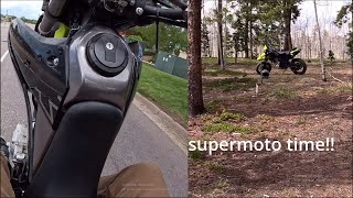 From street to dirt the klx300 supermoto does it all!!