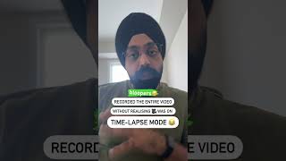 Bloopers: when you accidentally set the camera mode to time-lapse 😂 #canada #canadian #funny