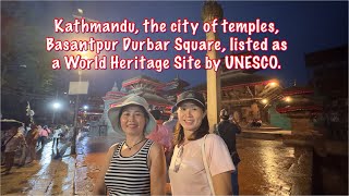 Kathmandu, the city of temples, Basantpur Durbar Square, listed as a World Heritage Site by UNESCO.