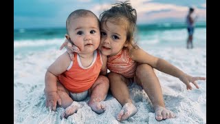 Cute and Funny Baby Playing on the Beach - Funniest compilation