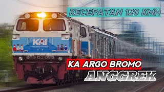 kereta api Argo bromo anggrek ngebut ||120 kmh!!!