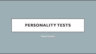 Personality Tests