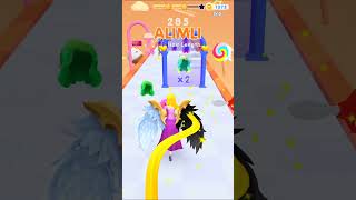 Dancing Hair #5 - Music Race 3D #funny #shorts #gameplay