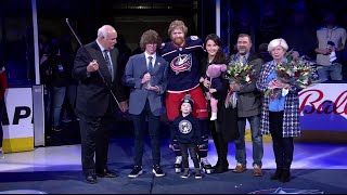 Jakub Voráček 1000th Game Ceremony (Jan. 8, 2022)