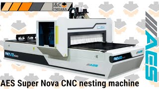 AES Super Nova, fast, economical nesting CNC machine, demonstration of routing capabilities