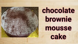 Eggless Brownie mousse cake