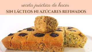 BUDÍN SALUDABLE de HARINA de ALMENDRAS y AVENA| Sin lácteos ni azúcares muy práctico de hacer 🍞👌