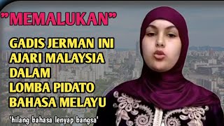 memalukan❗gadis Jerman ini ajari Malaysia dalam pidato bahasa melayu