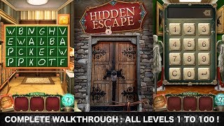 HIDDEN ESCAPE [COMPLETE WALKTHROUGH : LEVELS [01] TO [100] [Android/iOS] [KDJ]