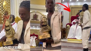 Rema Cry As He Performance Calm Down For The Oba Of Benin City