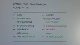 4 GC 41-45:  jurado, desarrollo sustenible, calentamiento global, seguro, regulación...