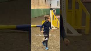 Halloween Pony Fun Gaia age 5 lead by her brother aged 11 :) #myridewellpony