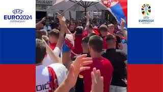 🇷🇸 Serbian football fans chanting “Vladimir Putin” in Munich #euro2024