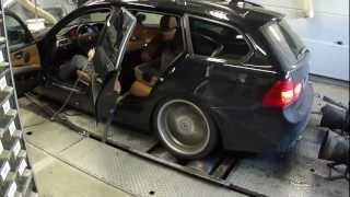 BMW E91 335i with BMW Performance Catback Exhaust (390 hp, 560 Nm) - Dyno Run at Beek Auto Racing