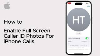 How To Enable Full Screen Caller ID Photos For iPhone Calls ( iOS ) 2025