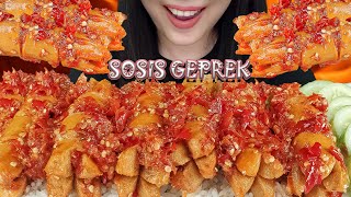 ASMR SOSIS SAMBEL GEPREK PEDAS DOWER | ASMR INDONESIA