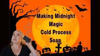 Making Midnight Magic Cold Process Soap @TheOilyLife