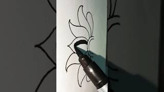 Easy Border Rangoli Design// Simple border design #youtubeshorts #viral #rangoli #shorts