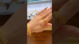 fabulous gold ring and bracelet design 🤗#shortvideo #shortsyoutube #youtubeshorts #goldaccessories