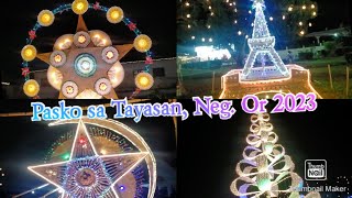 Pasko sa Tayasan - Christmas Tree with ICONs at Tayasan Plaza, Negros Oriental