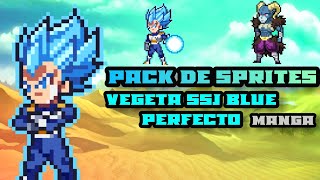 PACK DE SPRITES DE VEGETA SSJ BLUE PERFECTO ( MANGA ) SPRITE HD 😱