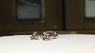 0.40 carat natural diamond studs in 14K white gold