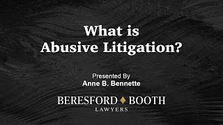 What is Abusive Litigation?