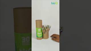 bioQ Box of 30 Plantable Seed Pens | Eco Friendly Box for Offices | Recycled Paper Bulk Packaging