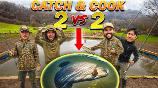 2v2 Wild Game DIY Lure CATCH CLEAN COOK Challenge! ( DEER vs. DUCK vs. RACCOON )