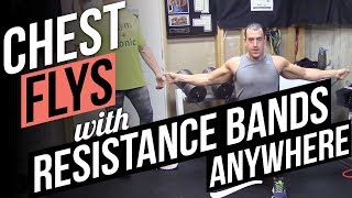 How to Do Pec Flyes With Resistance Bands! Kneeling Chest Flys with Resistance Bands!