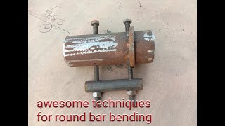 Awesome techniques for round bar bending // Easy and useful techniques Adjustable Bending Diy