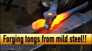 Forging mild steel tongs - VERY BADLY!