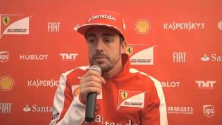 Alonso,intervista sulla F138 test Barcellona 2013