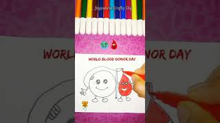 World Blood Donor Day Poster #shorts #youtubeshorts  #jayashreecraftydiy