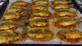 Sardines stuffed with baked vegetables - Sardinas rellenas con verduras al horno