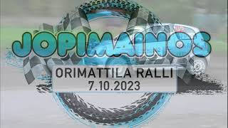 Jopimainos Orimattila Ralli 2023 Ulkuniemi-Vajavaara